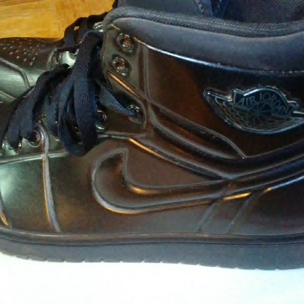 Nike Air Jordan 1 Anodized Black DS sz 10.5 (41482 - Picture 4 of 8